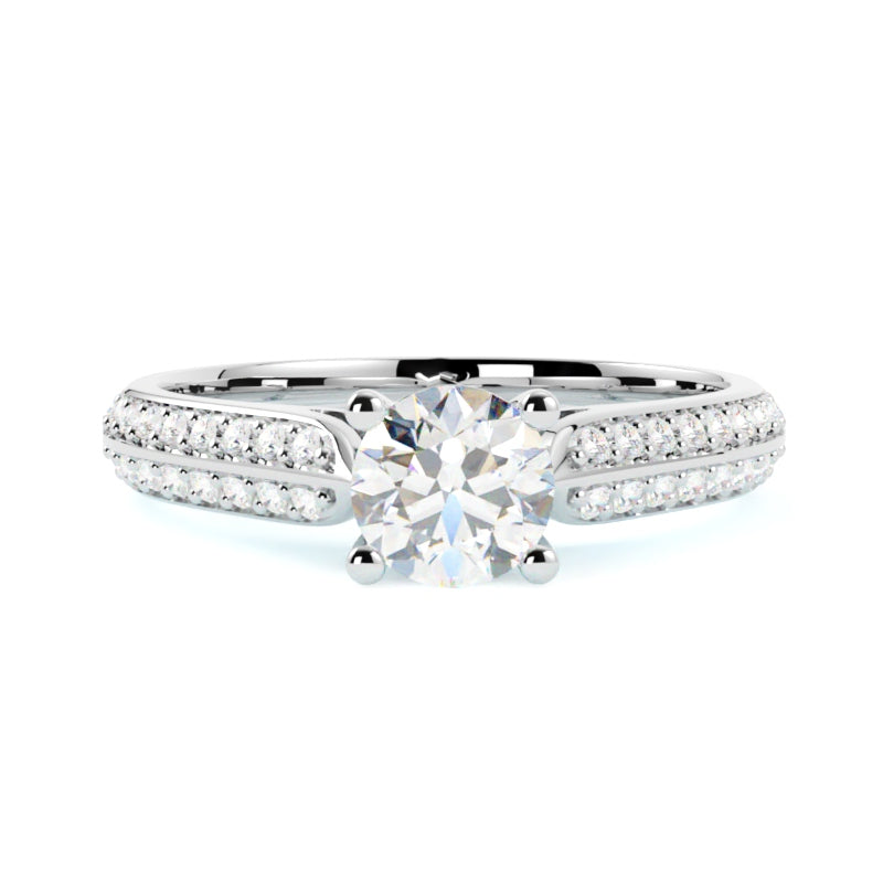 Pierścionek z białego złota 585 z diamentem – klasyka w wykonaniu GOLDPORT